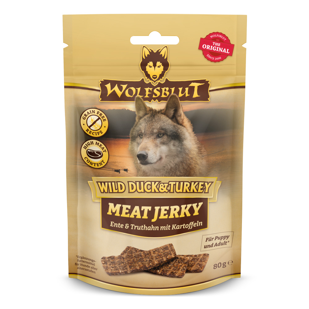 Wolfsblut | Wild Duck & Turkey | Meat Jerky | 80 g