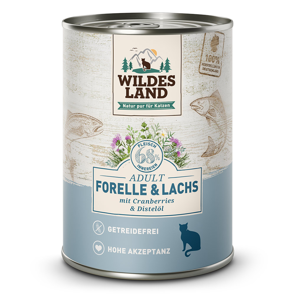 Wildes Land | Forelle und Lachs | Classic Adult | 6 x 375 g