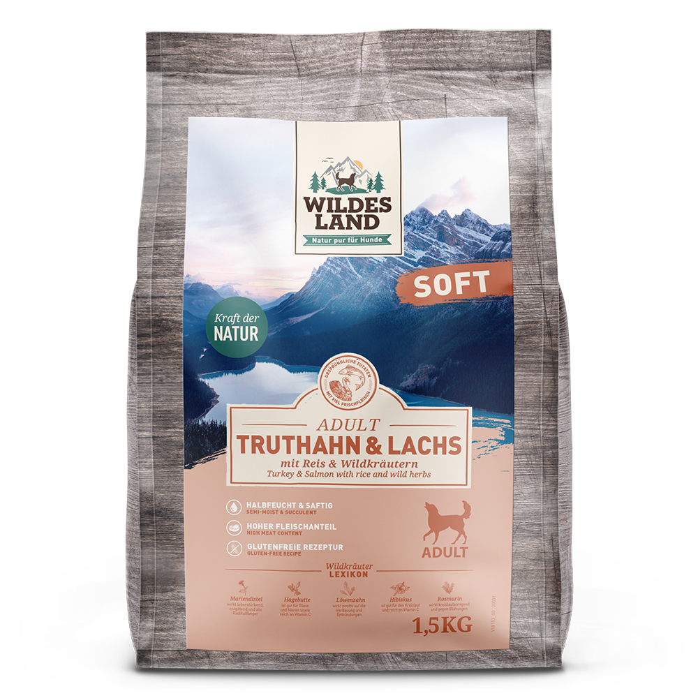Wildes Land | Truthahn & Lachs mit Reis | Soft Adult | 1,5 kg