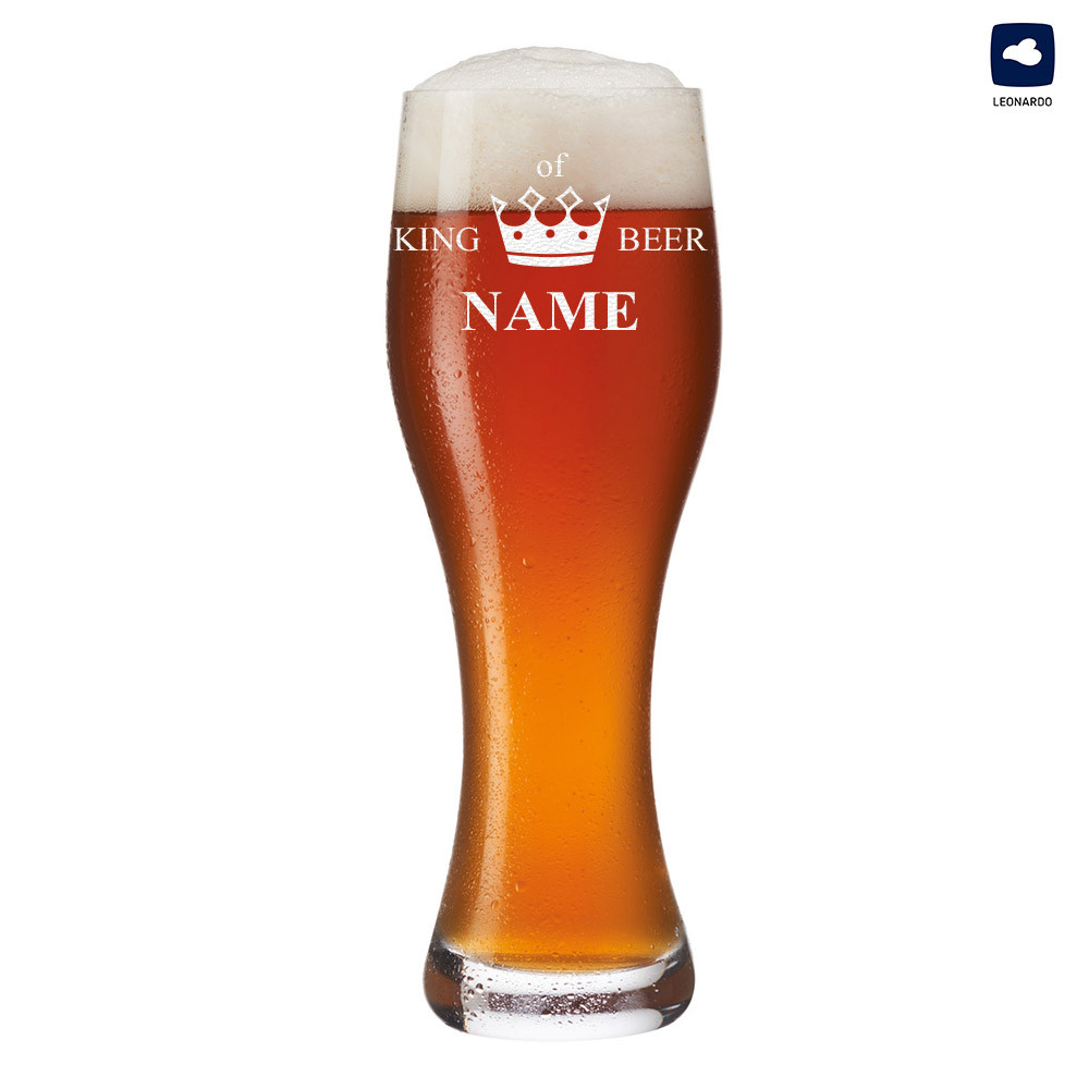 Weizenbierglas von Leonardo inkl. Gravur