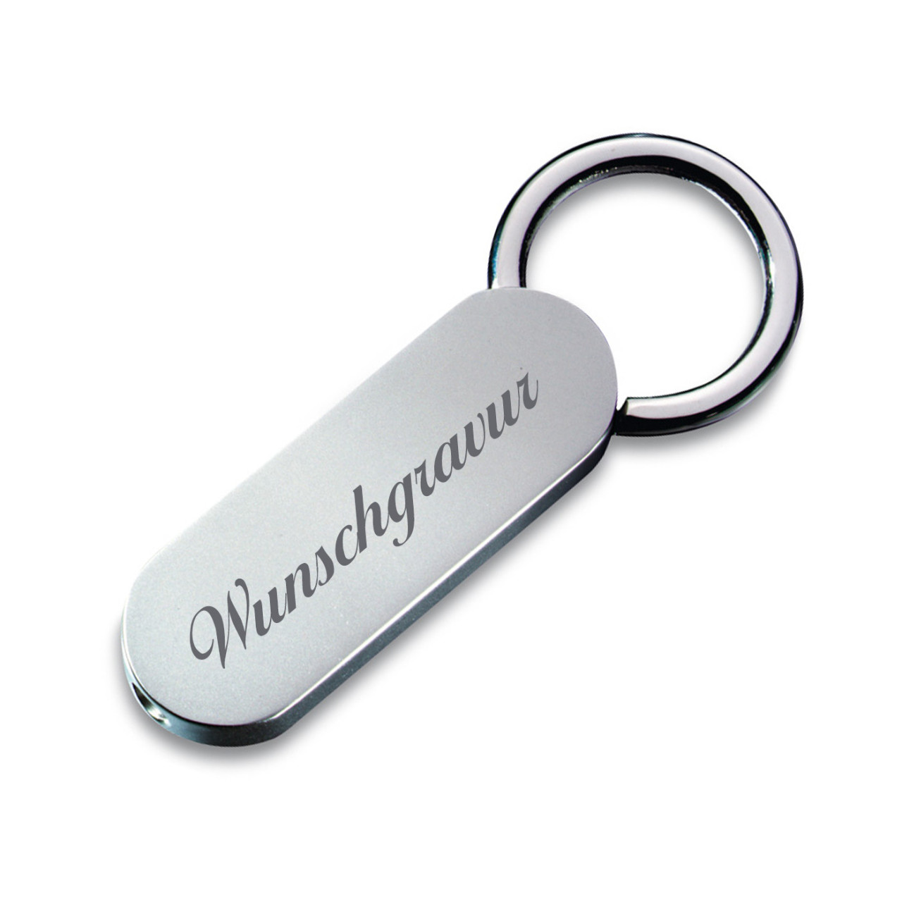 Schl?sselanh?nger CLASSIC SMALL Metall in mattsilber inkl. Gravur