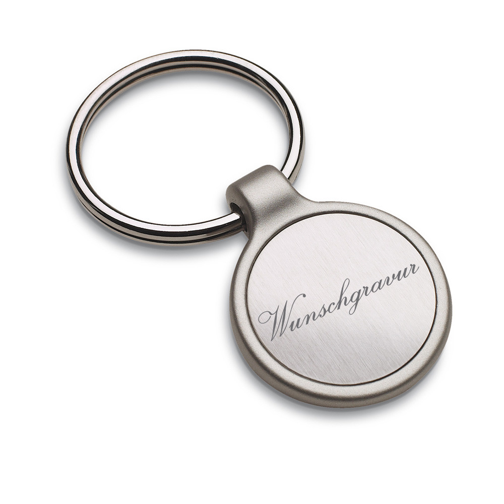 Schl?sselanh?nger rund mit silberner Einlage inkl. Gravur
