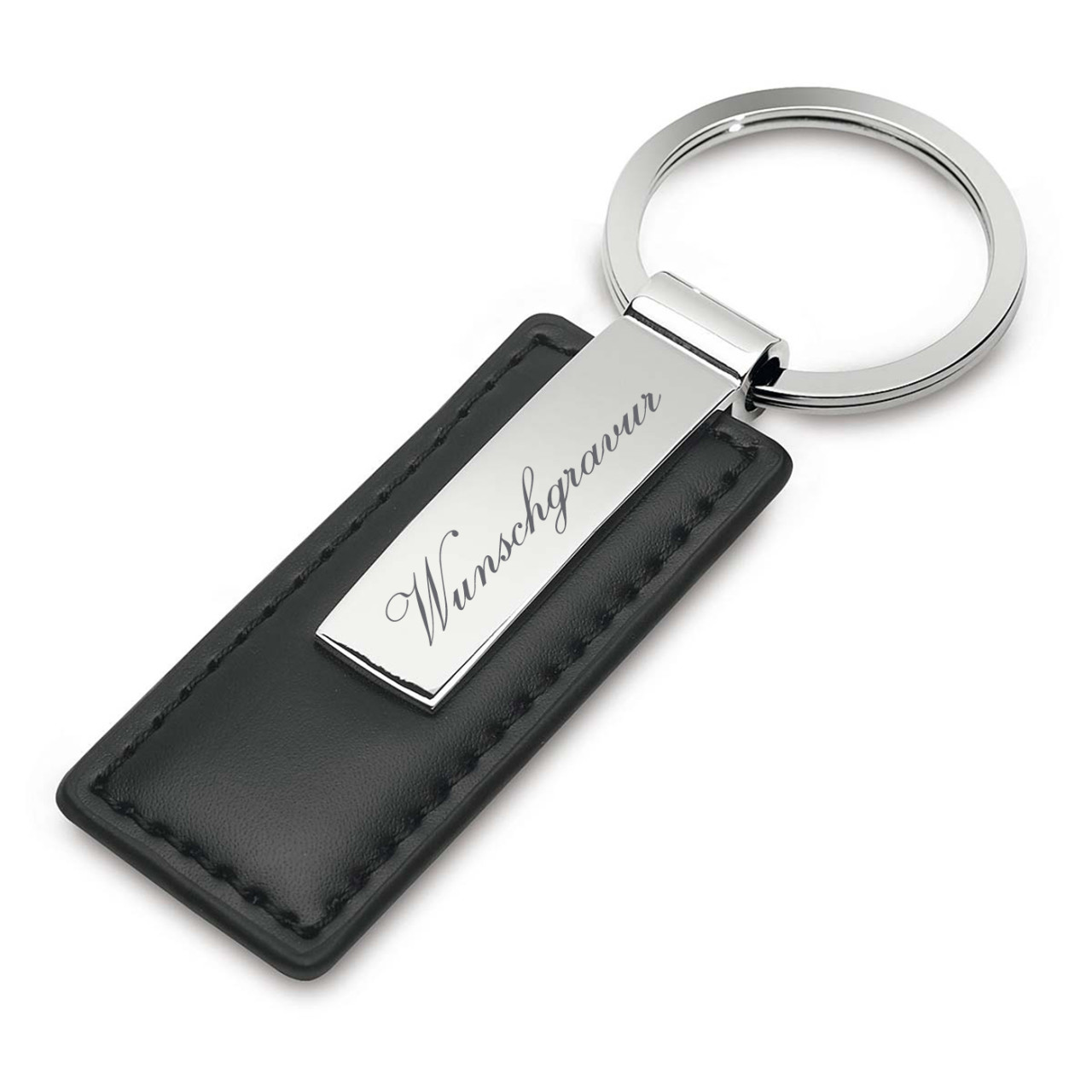 Schl?sselanh?nger aus Kunstleder und Metall inkl. Gravur