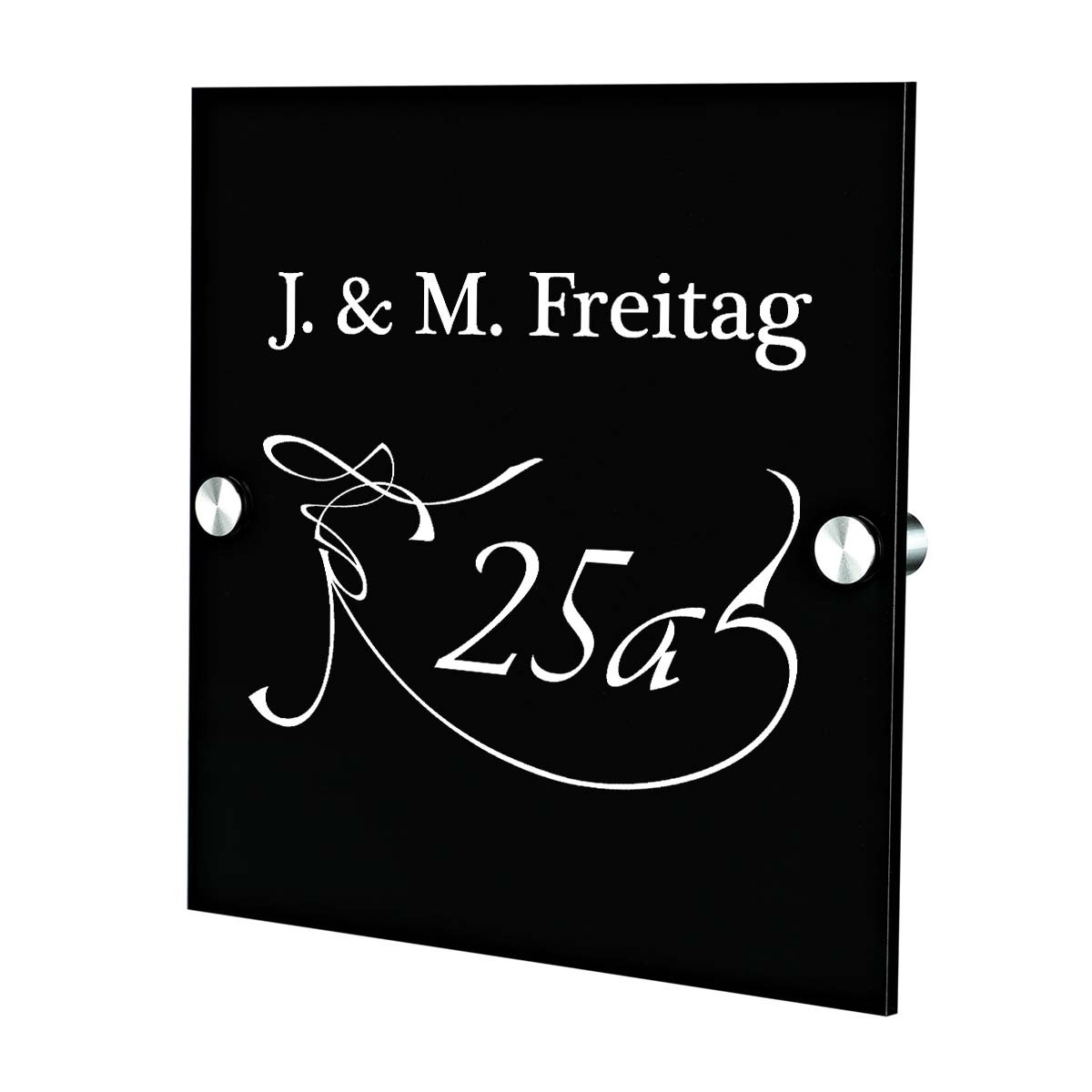 Plexiglas T?rschild mit personalisierter Motiv Gravur