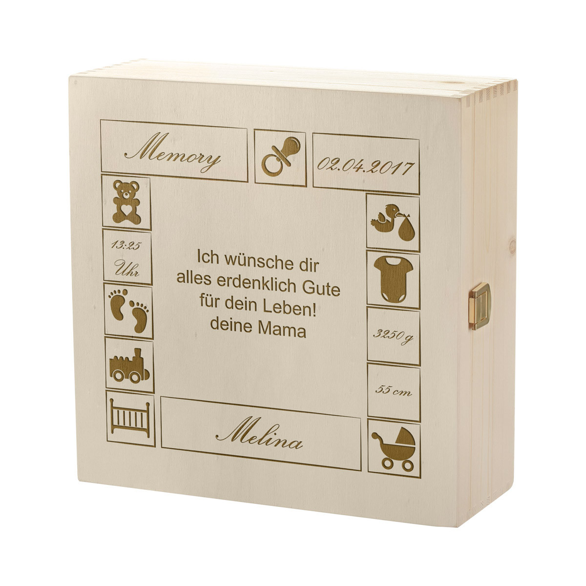 Kramkiste Holzbox mit Gravur