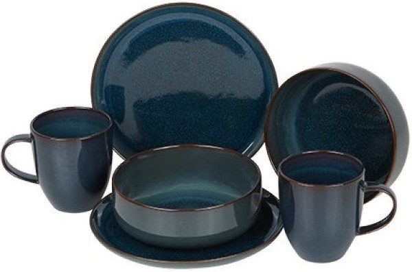 like. by Villeroy & Boch Crafted Denim Frühstücks-Set für 2 Personen / 6 Teile
