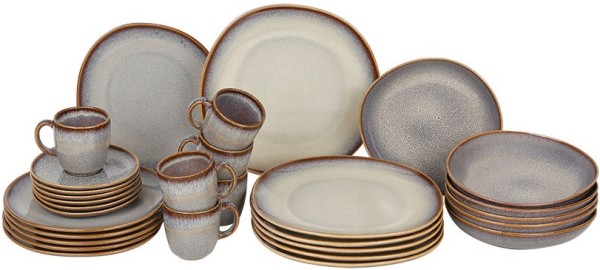 like. by Villeroy & Boch Lave Beige Basic-Set für 6 Personen / 30 Teile