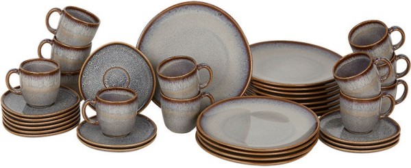 like. by Villeroy & Boch Lave Beige Kaffee-Set für 12 Personen / 36 Teile