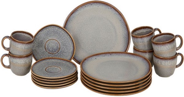 like. by Villeroy & Boch Lave Beige Kaffee-Set für 6 Personen / 18 Teile