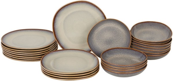 like. by Villeroy & Boch Lave Beige Tafel-Set für 12 Personen / 24 Teile