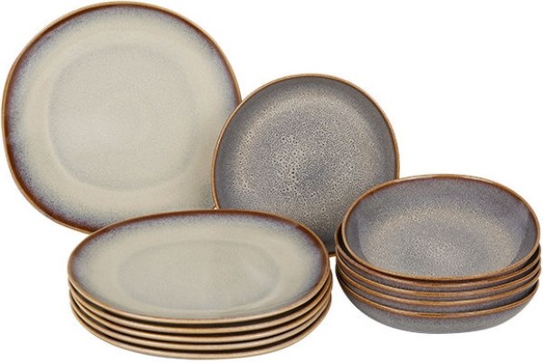 like. by Villeroy & Boch Lave Beige Tafel-Set für 6 Personen / 12 Teile