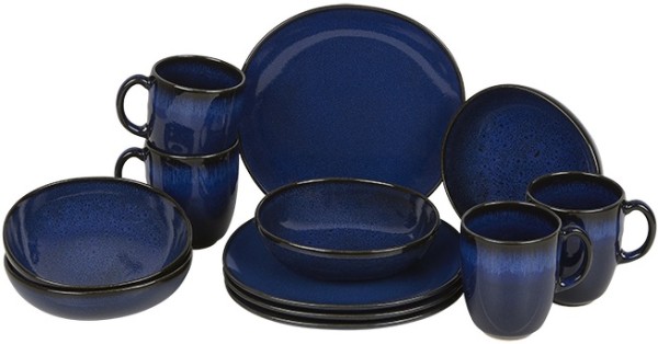 like. by Villeroy & Boch Lave Bleu Frühstücks-Set für 4 Personen / 12 Teile A U S L A U F !