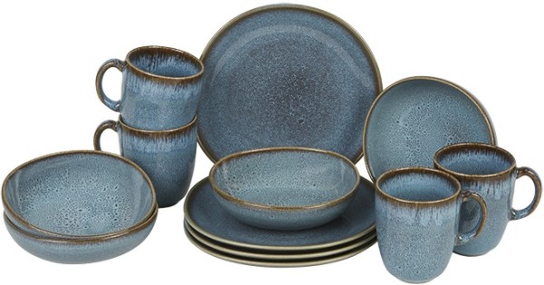 like. by Villeroy & Boch Lave Glacé Frühstücks-Set für 4 Personen / 12 Teile