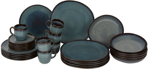 like. by Villeroy & Boch Lave Gris Basic-Set für 6 Personen / 30 Teile