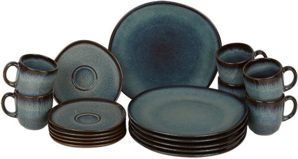 like. by Villeroy & Boch Lave Gris Kaffee-Set für 6 Personen / 18 Teile