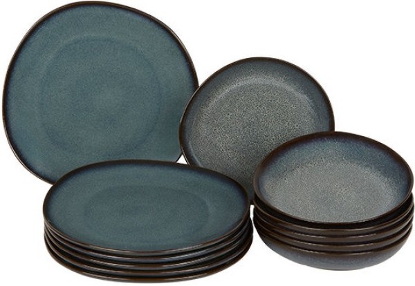 like. by Villeroy & Boch Lave Gris Tafel-Set für 6 Personen / 12 Teile