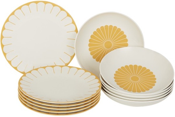 Villeroy & Boch Fleur Soleil Tafel-Set für 6 Personen / 12 Teile
