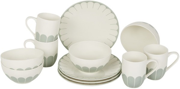 Villeroy & Boch Fleur Vert Frühstücks-Set für 4 Personen / 12 Teile