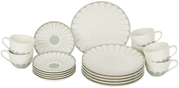 Villeroy & Boch Fleur Vert Kaffee-Set für 6 Personen / 18 Teile