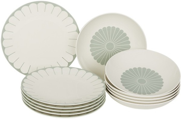 Villeroy & Boch Fleur Vert Tafel-Set für 6 Personen / 12 Teile