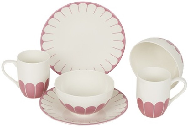 Villeroy & Boch Fleur Cassis Frühstücks-Set für 2 Personen / 6 Teile