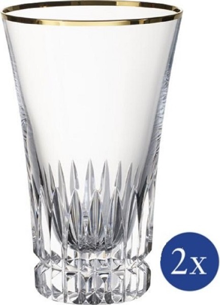Villeroy & Boch Grand Royal Gold Longdrinkglas Set 2tlg.