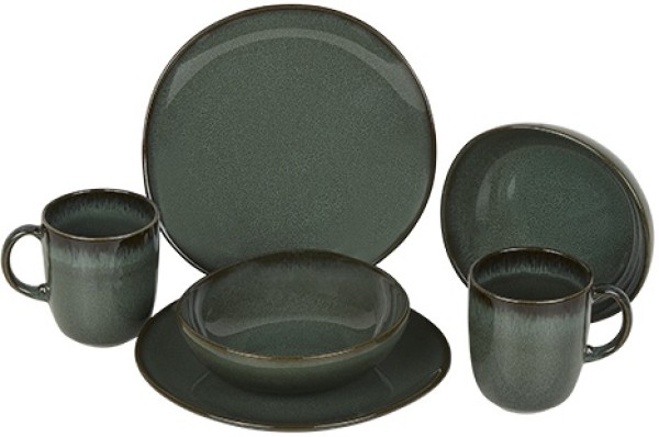 like. by Villeroy & Boch Lave Vert Frühstücks-Set für 2 Personen / 6 Teile