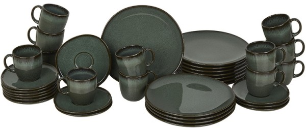 like. by Villeroy & Boch Lave Vert Kaffee-Set für 12 Personen / 36 Teile