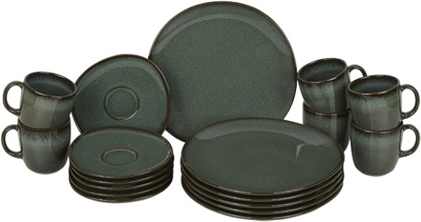 like. by Villeroy & Boch Lave Vert Kaffee-Set für 6 Personen / 18 Teile