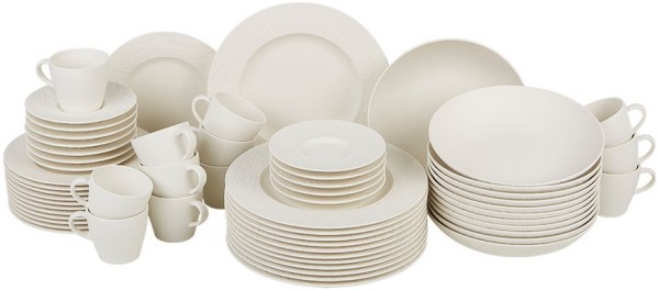 Villeroy & Boch Manufacture Rock Blanc Basic-Set für 12 Personen / 60 Teile