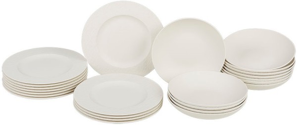 Villeroy & Boch Manufacture Rock Blanc Tafel-Set für 12 Personen / 24 Teile