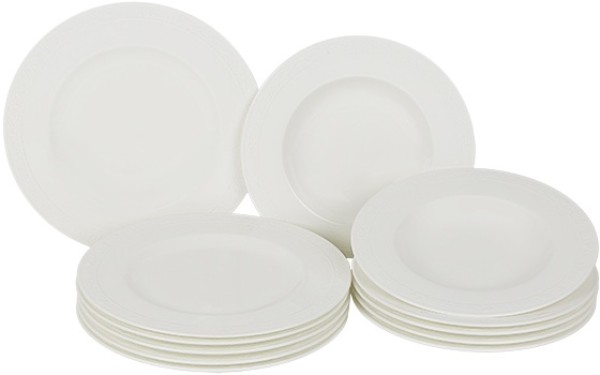 Villeroy & Boch White Pearl Tafel-Set für 6 Personen / 12 Teile