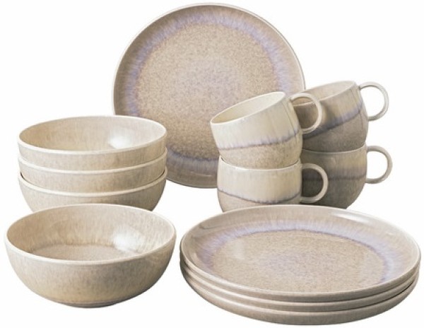 like. by Villeroy & Boch Perlemor Sand Frühstücks-Set für 4 Personen / 12 Teile
