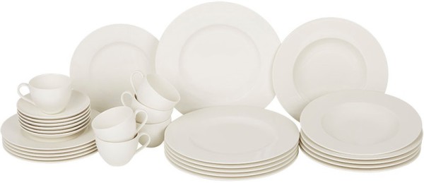 vivo - Villeroy & Boch Group Basic White Basic-Set für 6 Personen / 30 Teile