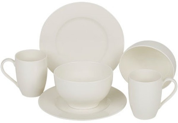 vivo - Villeroy & Boch Group Basic White Frühstücks-Set für 2 Personen / 6 Teile