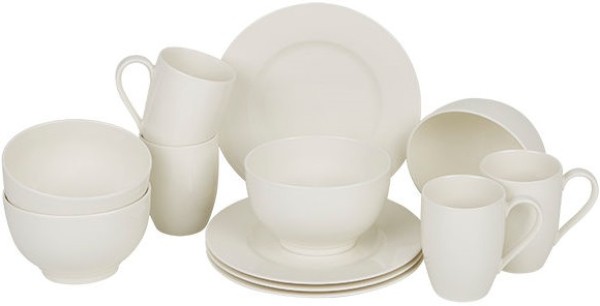 vivo - Villeroy & Boch Group Basic White Frühstücks-Set für 4 Personen / 12 Teile