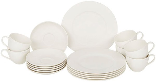 vivo - Villeroy & Boch Group Basic White Kaffee-Set für 6 Personen / 18 Teile