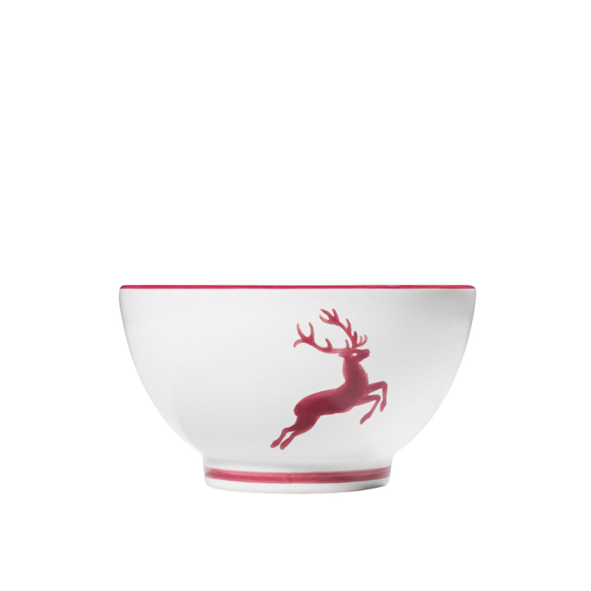 Gmundner Keramik Bordeauxroter Hirsch Müslischale groß 14 cm