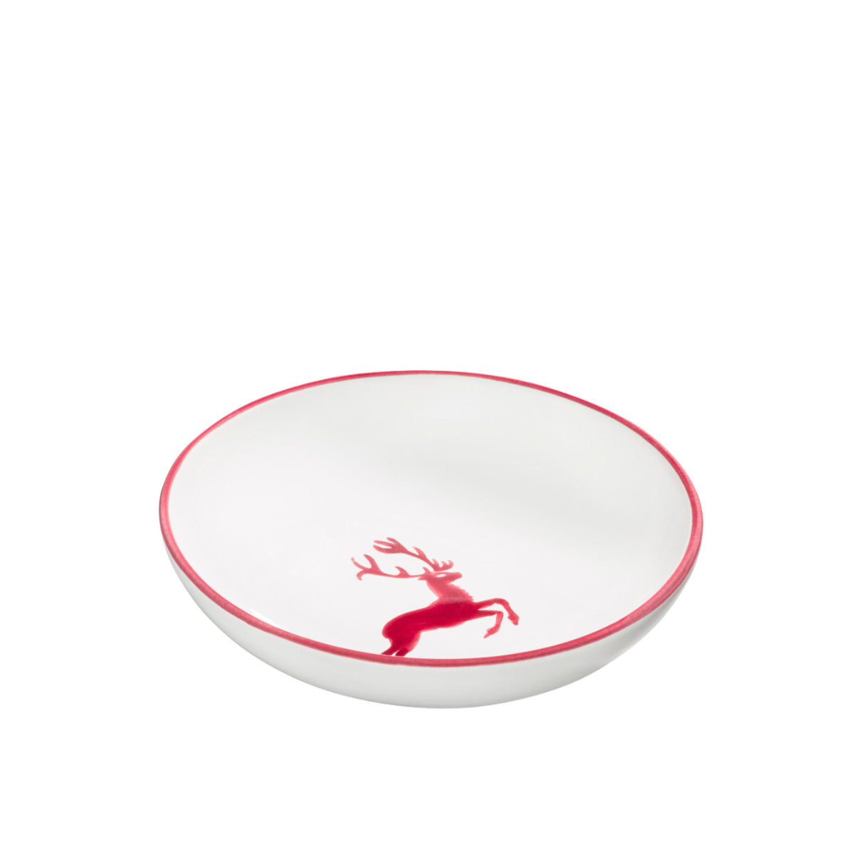 Gmundner Keramik Bordeauxroter Hirsch Schale groß 17 cm