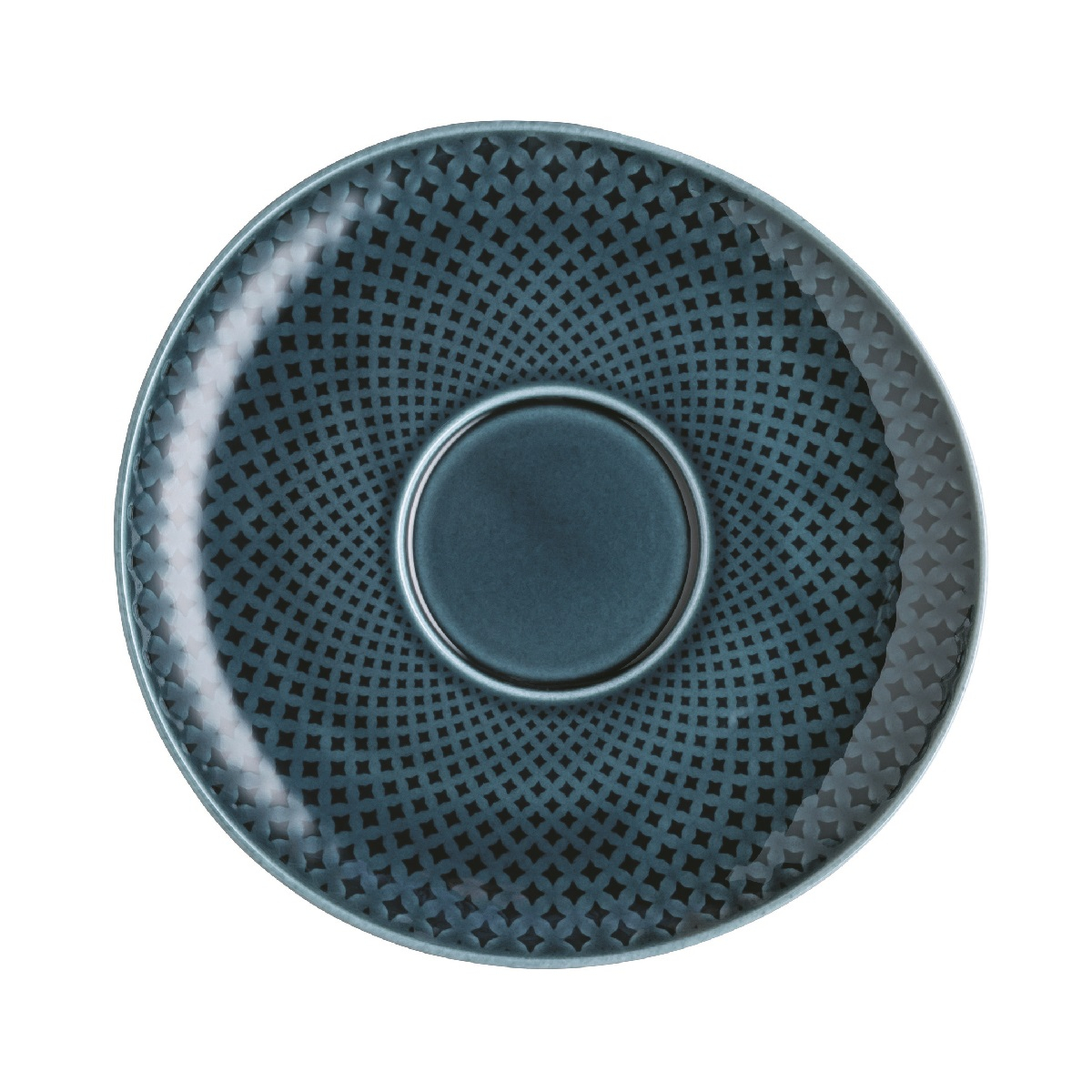 Rosenthal Junto Ocean Blue - Porzellan Cafe au Lait Untertasse 18 cm