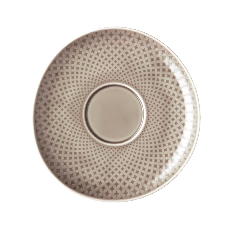 Rosenthal Junto Pearl Grey - Porzellan Cafe au Lait Untertasse 18 cm