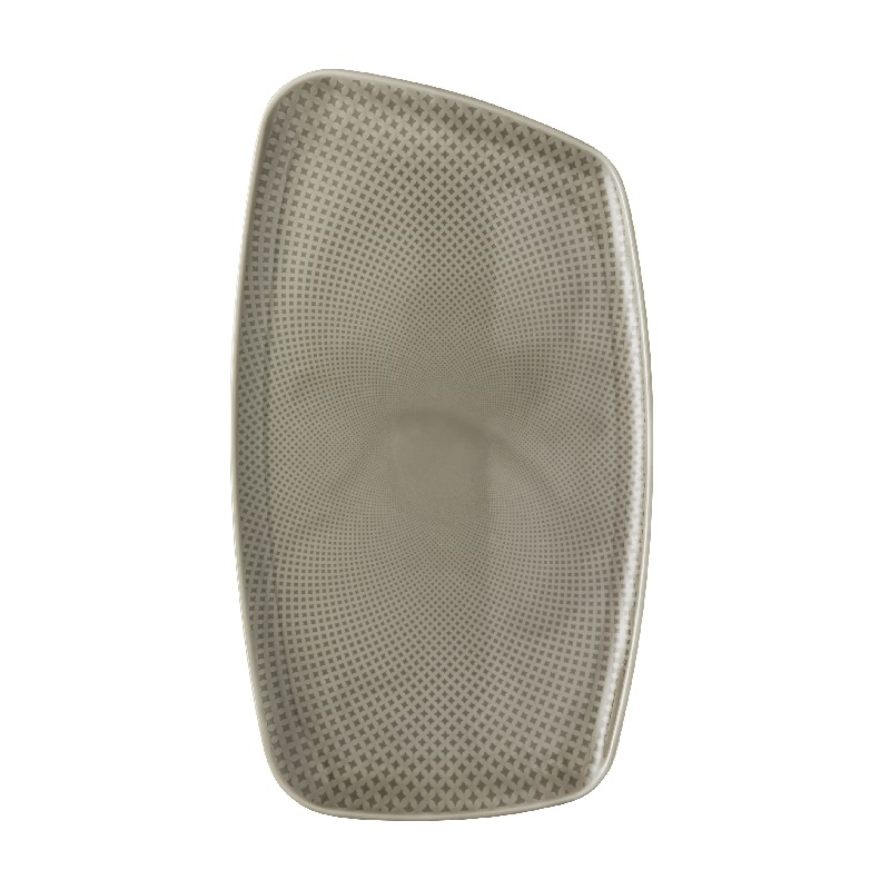 Rosenthal Junto Pearl Grey - Porzellan Platte 36x21 cm