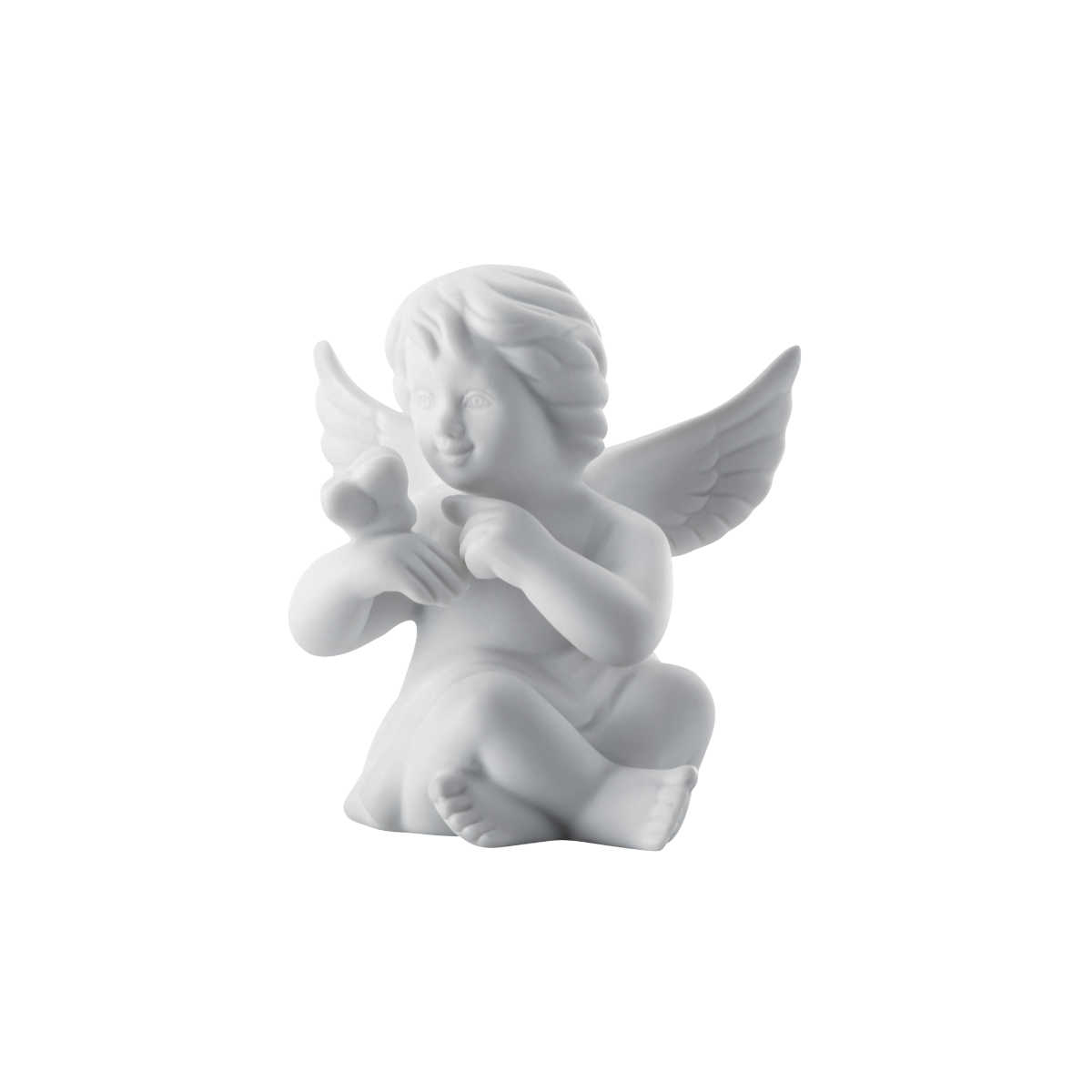 Rosenthal Engel mit Schmetterling klein weiß matt 6,5 cm