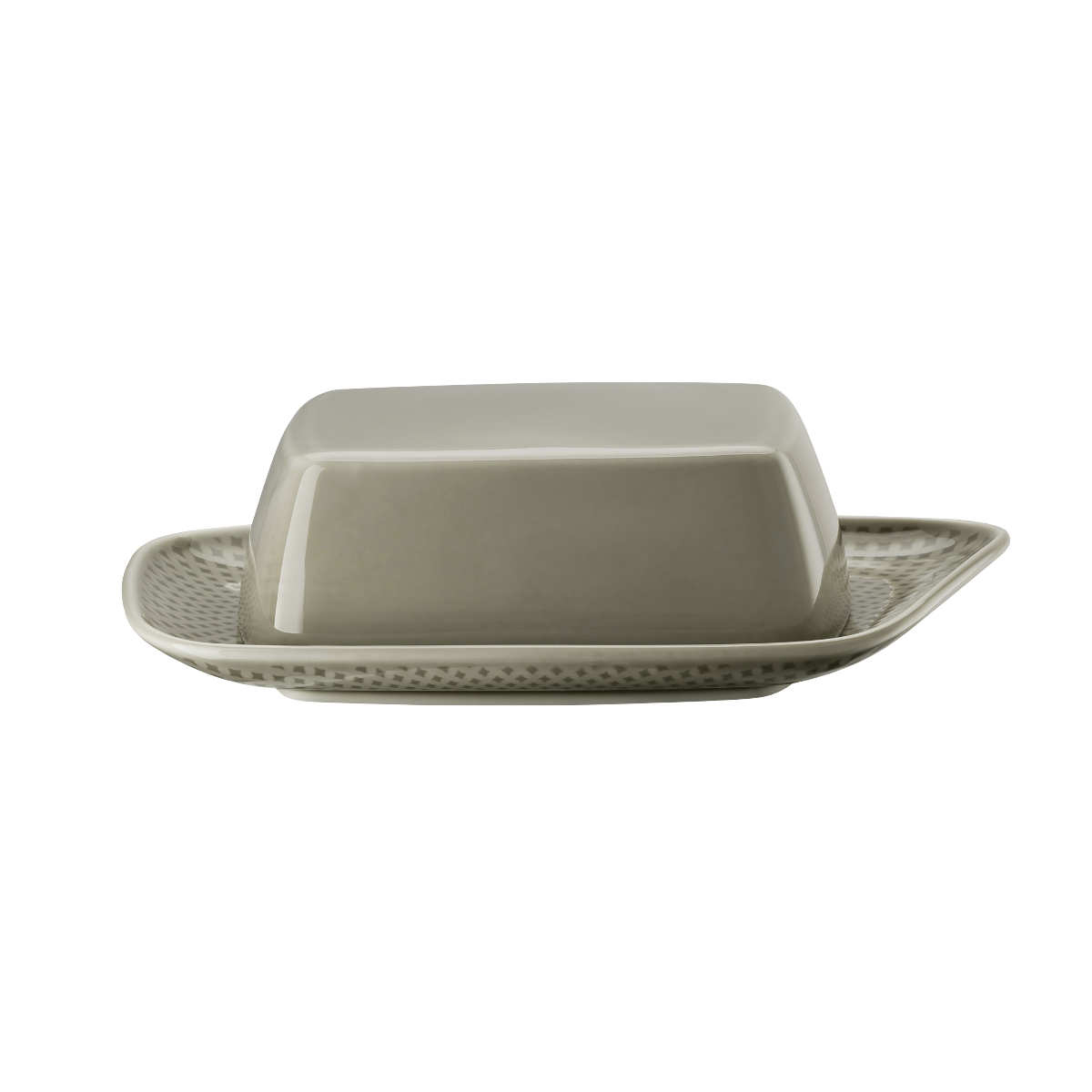 Rosenthal Junto Pearl Grey - Porzellan Butterdose 250 g