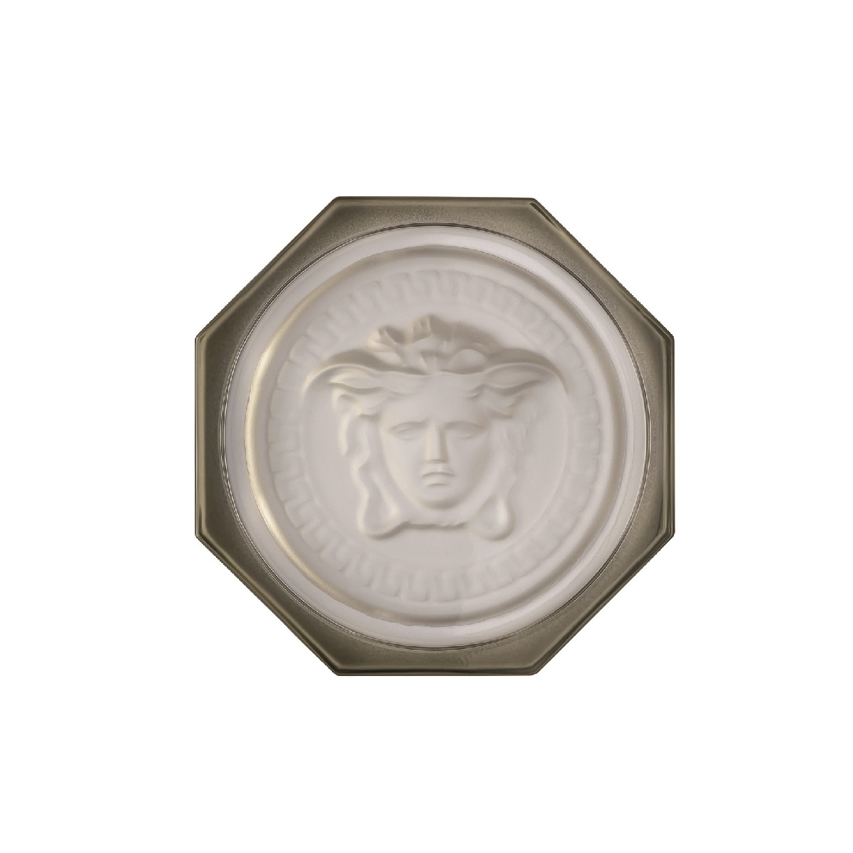 Rosenthal Versace Medusa Lumiere Haze Glasuntersetzer grau d: 10 cm