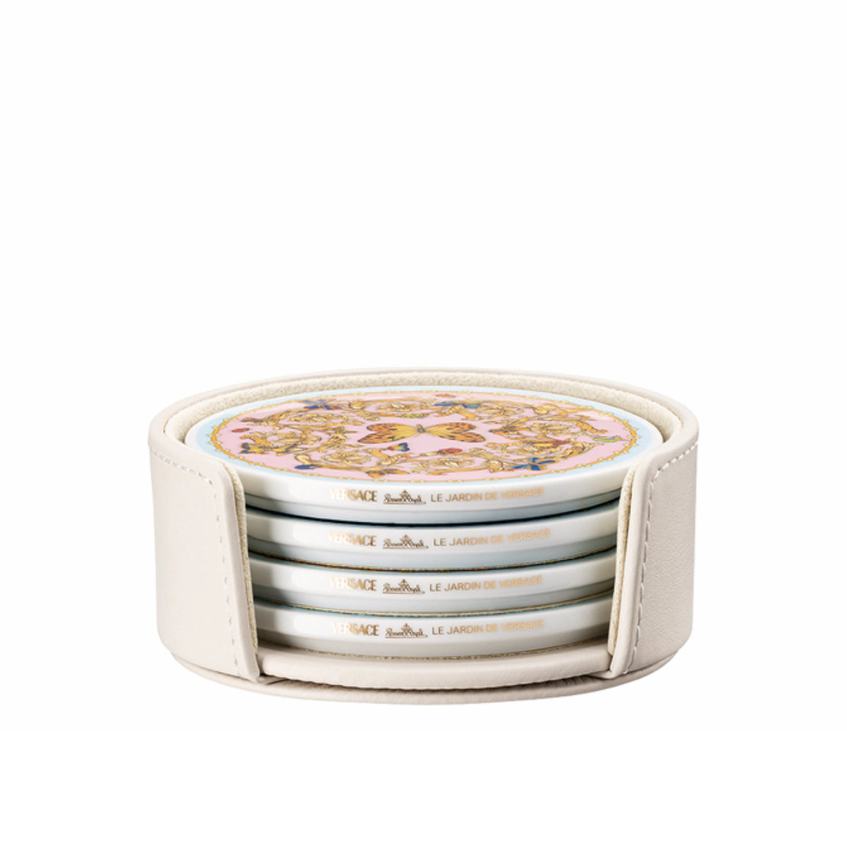 Rosenthal Versace Le Jardin de Versace Untersetzer Set 4-tlg. in Lederbox