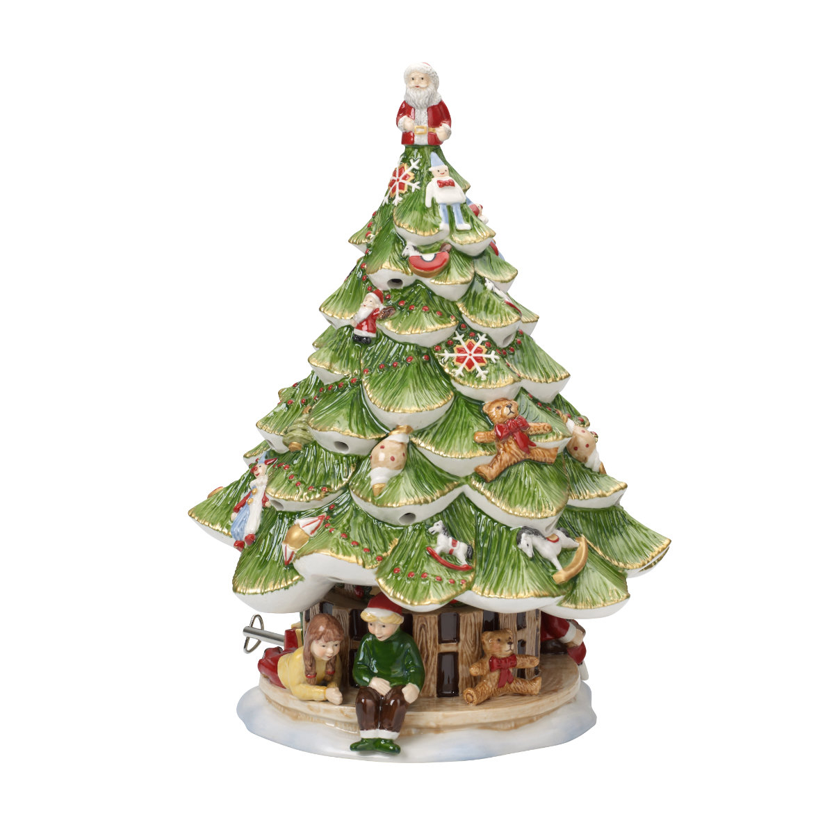 Villeroy & Boch Christmas Toys Memory Großer Tannenbaum mit Kindern - inklusive Musikwerk 'Oh Tannenbaum' 30 cm