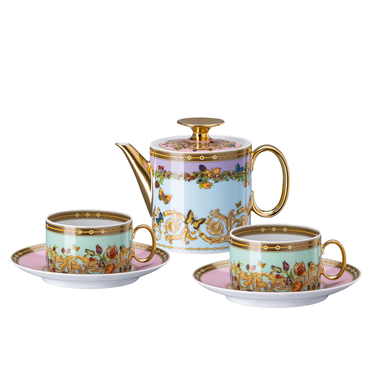 Rosenthal Versace Le Jardin de Versace Tea for 2 Set 4-tlg.