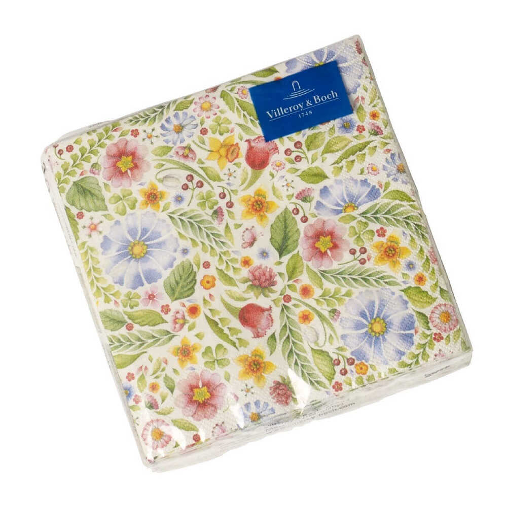 Villeroy & Boch Oster Accessoires Serviette Cocktail - Spring Fantasy Flower 20 Stück 25x25 cm