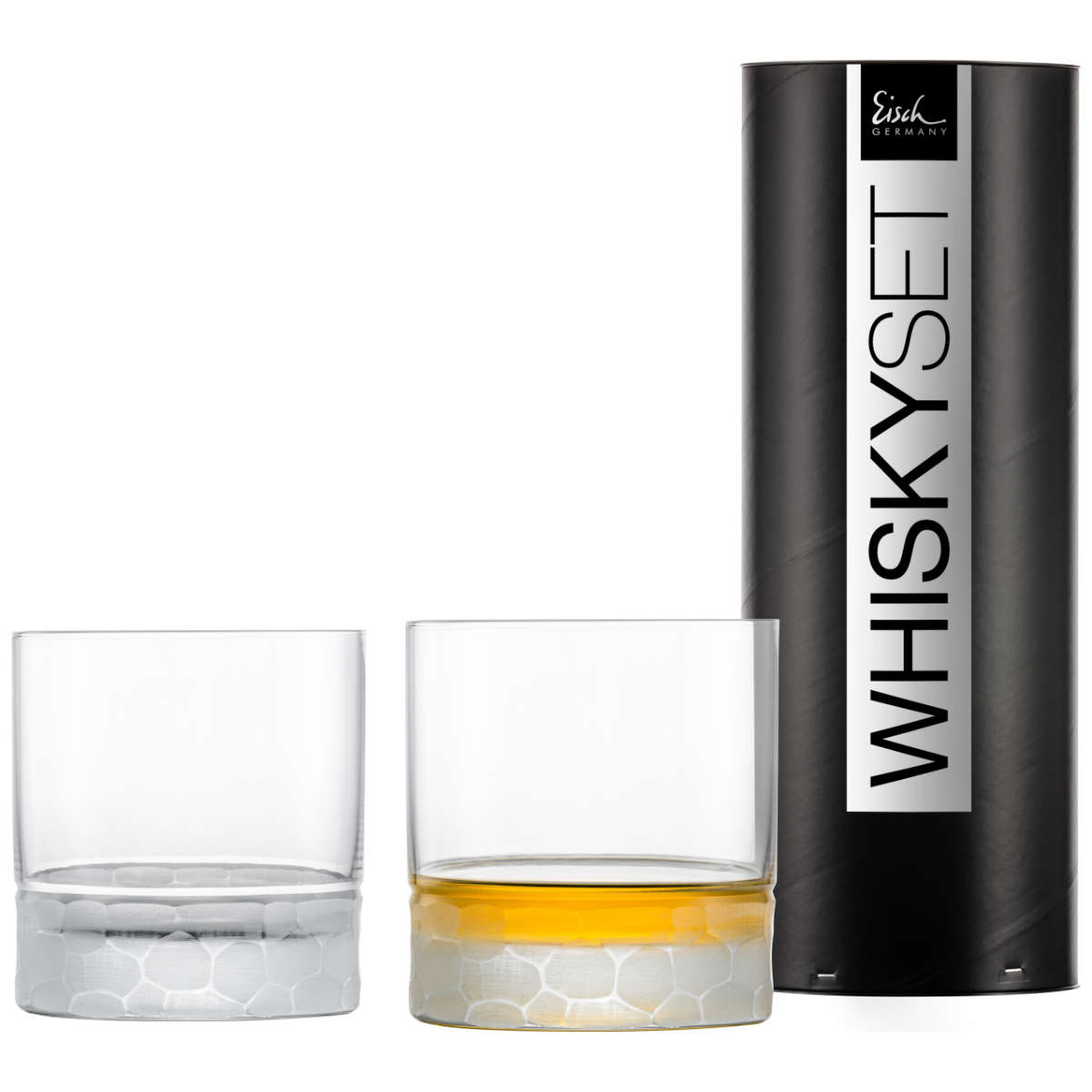 Eisch Hamilton Geschenkset Whisky Gläser old fashioned in Geschenkröhre 2-tlg. 0,40 L